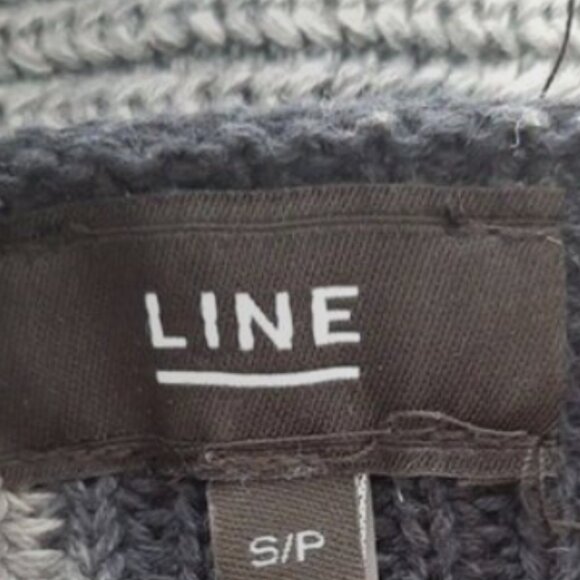 LINE / 100% Cotton Tie-dye Knit Sweater Grey & Navy Sz S - Picture 8 of 9